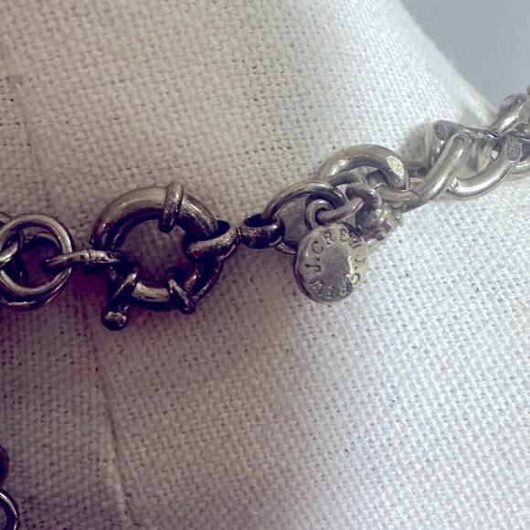 J Crew Blue Green Statement Necklace Retro Summer Casual Resort Preppy Vacation - Picture 7 of 9